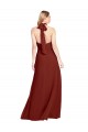 Slim High Neck Halter Fitted Open Back Chiffon Bridesmaid Dress / Prom Dress Brisbane