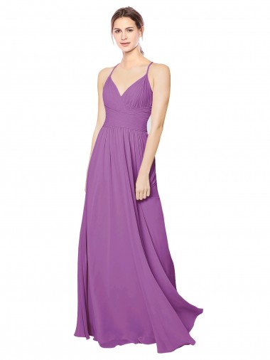 Braided Straps Cross Back Sweetheart Chiffon Bridesmaid Dress Brisbane