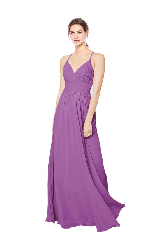 Braided Straps Cross Back Sweetheart Chiffon Bridesmaid Dress Brisbane