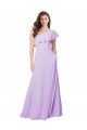 Draped One Shoulder Long Chiffon Bridesmaid Dress  Brisbane