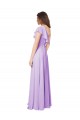 Draped One Shoulder Long Chiffon Bridesmaid Dress  Brisbane