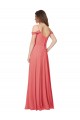 Draped Off the Shoulder Straps Chiffon Bridesmaid Dress Brisbane