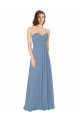 Chiffon A-Line Wraparound Draping Long Bridesmaid Dress Brisbane