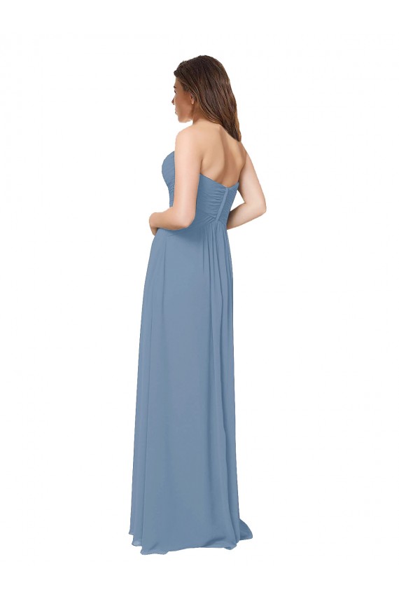 Chiffon A-Line Wraparound Draping Long Bridesmaid Dress Brisbane