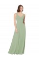 A-Line Open Back Chiffon Bridesmaid Dress with Pockets Brisbane