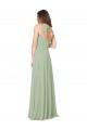 A-Line Open Back Chiffon Bridesmaid Dress with Pockets Brisbane