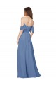 Flutter Sleeves Scoop Neck Off the Shoulder Long Chiffon Bridesmaid Dress Brisbane