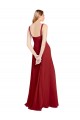 Sweetheart Neckline Long Chiffon Bridesmaid Dress with Side Slit and Wide Straps Brisbane