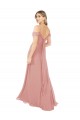 Draped Shoulder Sash Back Chiffon Bridesmaid Dress Brisbane