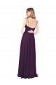 Chiffon Bridesmaid Dress with Front Slit and Keyhole Back Brisbane