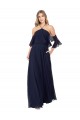 Halter Neck Cold Shoulder Flutter Sleeves Bridesmaid Dress Brisbane