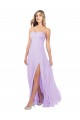 Draped Sweetheart Chiffon Bridesmaid Dress with High Slit Brisbane
