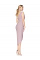 High Low One Shoulder Ruffles V-Neck Chiffon Wrap Bridesmaid Dress / Formal Prom Dress Brisbane
