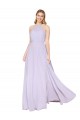 High Neck Halter Shirred Chiffon Bridesmaid Dress / Formal Prom Dress Brisbane