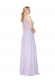 High Neck Halter Shirred Chiffon Bridesmaid Dress / Formal Prom Dress Brisbane