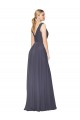 Floor Length High Neck V-Back Chiffon Bridesmaid Dress / Formal Prom Dress Brisbane