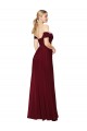 Shirred Sweetheat Neckline Off the Shoulder Long Chiffon Bridesmaid Dress / Formal Prom Dress Brisbane