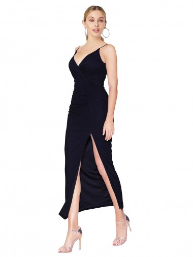Chiffon High Neck Spaghetti Straps Short Cocktail Bridesmaid Dress / Formal Prom Dress Brisbane