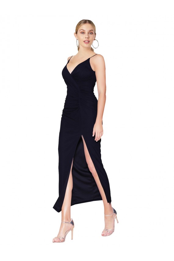 Chiffon High Neck Spaghetti Straps Short Cocktail Bridesmaid Dress / Formal Prom Dress Brisbane
