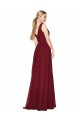 Draped A-Line V-Neck Floor Length Chiffon Bridesmaid Dress / Formal Prom Dress Brisbane
