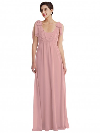 Empire Waist Long Halter Maxi Bridesmaid Dress Brisbane