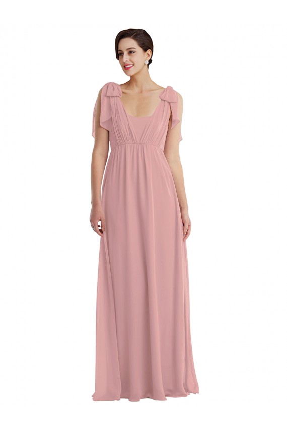 Empire Waist Long Halter Maxi Bridesmaid Dress Brisbane