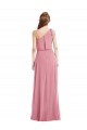 One Shoulder Bow Blouson Bodice Maxi Bridesmaid Dress Brisbane