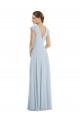 Flutter Sleeve V Keyhole Chiffon Maxi Formal Bridesmaid Dress Brisbane