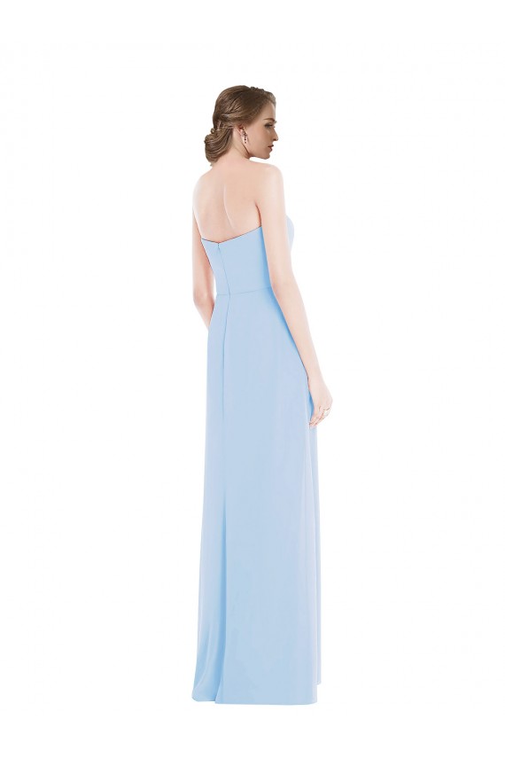 Strapless Sweetheart Maxi Bridesmaid Dress with Pleated Front Slit Brisbane