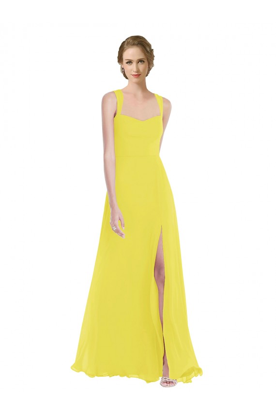 Wide Strap Sweetheart Maxi Bridesmaid Dress Brisbane