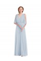 V-Neck Split Sleeves Blouson Bodice Maxi Bridesmaid Dress Brisbane