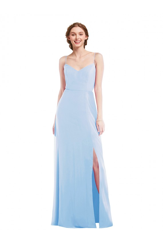 Tie Back Cutout Maxi Formal Bridesmaid Dress with Front Slit Brisbane