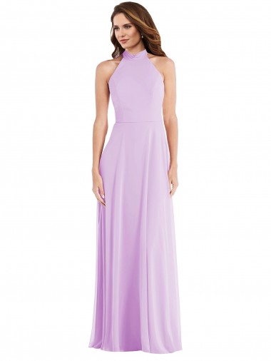 High Neck Halter Backless Maxi Bridesmaid Dress Brisbane
