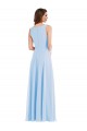 Deep V-Neck Chiffon Maxi Bridesmaid Dress Brisbane