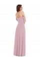 Off the Shoulder Draped Sleeve Maxi Bridesmaid Dress with Front Slit Brisbane