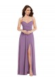 Wrap Bodice Maxi Bridesmaid Dress with Front Slit Brisbane
