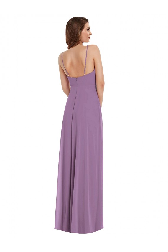 Wrap Bodice Maxi Bridesmaid Dress with Front Slit Brisbane