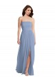 Strapless A-Line Maxi Bridesmaid Dress with Front Slit Brisbane