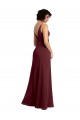 Notched Neckline Empire Waist Chiffon Slip Bridesmaid Dress Brisbane