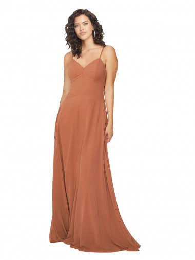 Chiffon Bridesmaid Dress with Tie Back Keyhole Brisbane