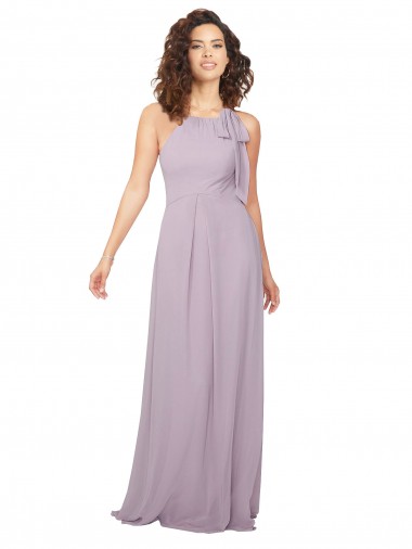 Halter Neck Bridesmaid Dress with Bow Brisbane