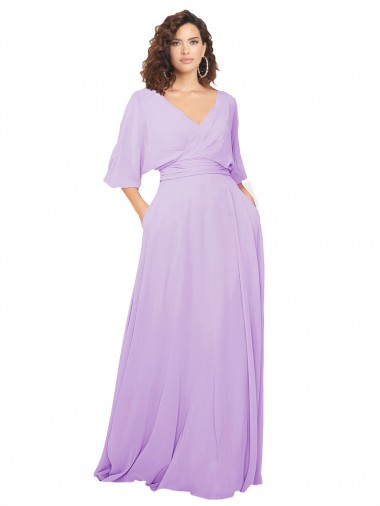 Chiffon Bridesmaid Dress with Ruched Waist Brisbane