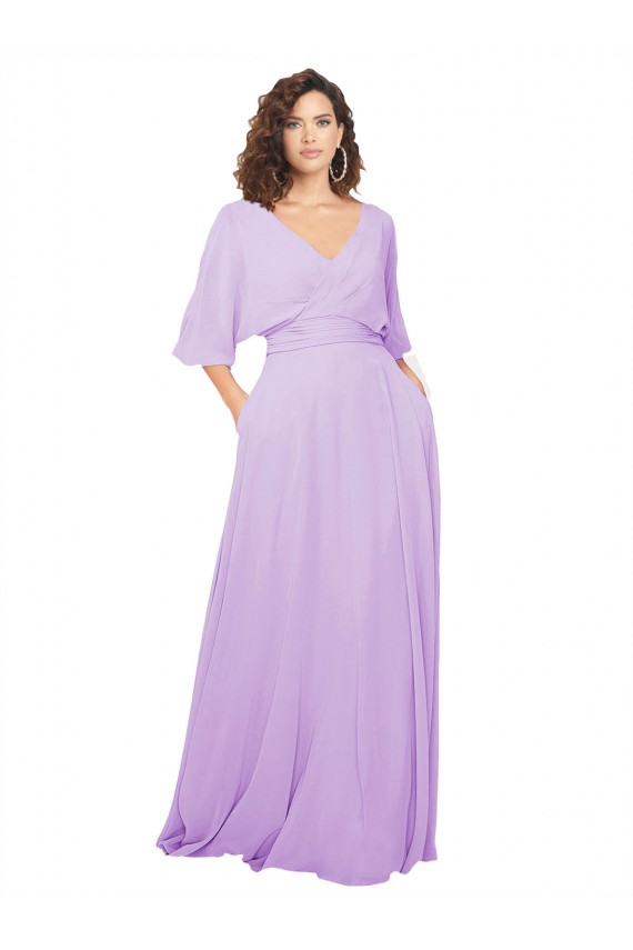 Chiffon Bridesmaid Dress with Ruched Waist Brisbane
