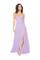 Draped Sweetheart Long Chiffon Bridesmaid Dress with Front Slit Brisbane