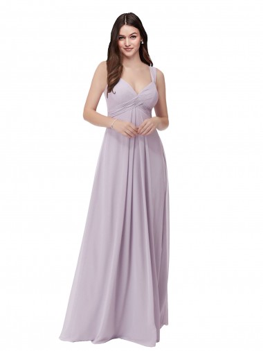 Draped Chiffon Bridesmaid Dress with Sash Brisbane