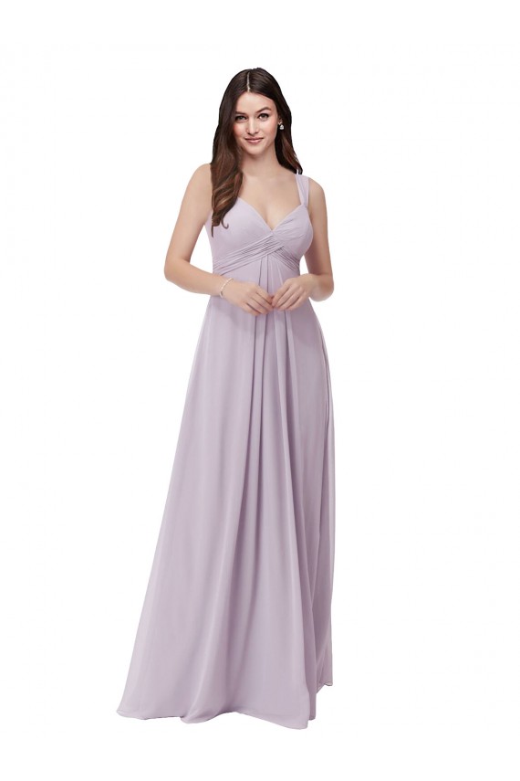 Draped Chiffon Bridesmaid Dress with Sash Brisbane