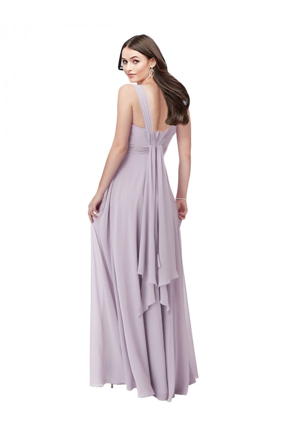 Draped Chiffon Bridesmaid Dress with Sash Brisbane