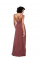 Simple V-Neckline Chiffon Formal Bridesmaid Dress with Pleated Skirt Brisbane