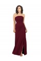 Simple Strapless Chiffon Bridesmaid Dress with Rounded Neckline Brisbane