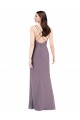 Simple Floor-Length Chiffon Formal Bridesmaid Dress with Criss-Cross Back Brisbane